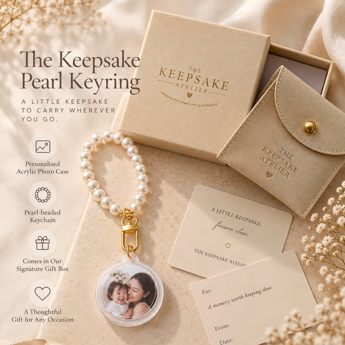 The Keepsake Pearl Keyring