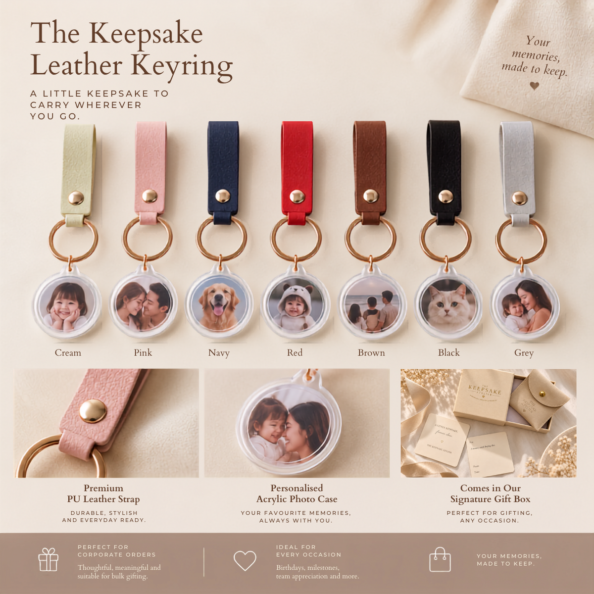 The Keepsake Leather Keyring